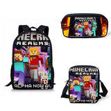 Mochila Minecraft Kit 3 Pças Poliester