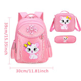 Kit 3 Pçs Mochila Escolar Gatinha Marie