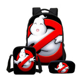 Kit 3 Pçs Mochila Escolar Masculino Caça Fantasma