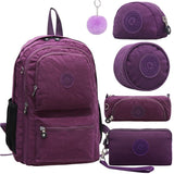 Kit Mochila Escolar ACEPERCH  Nylon Com 5 Peças