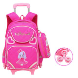 Kit Mochila e Estojo Escolar De Rodinha