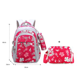 Kit 3 Pçs Mochila Floral Escolar , Super Reforçada.