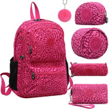 Kit Mochila Escolar ACEPERCH  Nylon Com 5 Peças