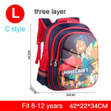 Mochila Escolar 3D Homem De Ferro Homem Aranha Capitão América Minecraft .