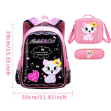 Kit 3 Pçs Mochila Escolar Gatinha Marie