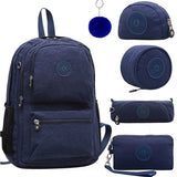 Kit Mochila Escolar ACEPERCH  Nylon Com 5 Peças