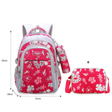 Kit 3 Pçs Mochila Floral Escolar , Super Reforçada.