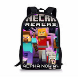 Mochila Minecraft Kit 3 Pças Poliester