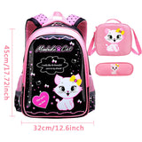 Kit 3 Pçs Mochila Escolar Gatinha Marie