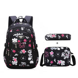 Kit 3 Pçs Mochila Floral Escolar , Super Reforçada.