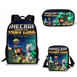 Mochila Minecraft Kit 3 Pças Poliester