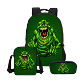 Kit 3 Pçs Mochila Escolar Masculino Caça Fantasma