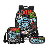 Kit 3 Pçs Mochila Escolar Masculino Caça Fantasma